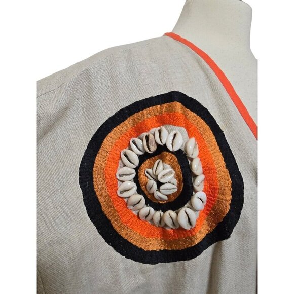 Womens Vintage Tunic Cardigan Topper Plus Size 22 Ethnic Theme Shells - Picture 7 of 8